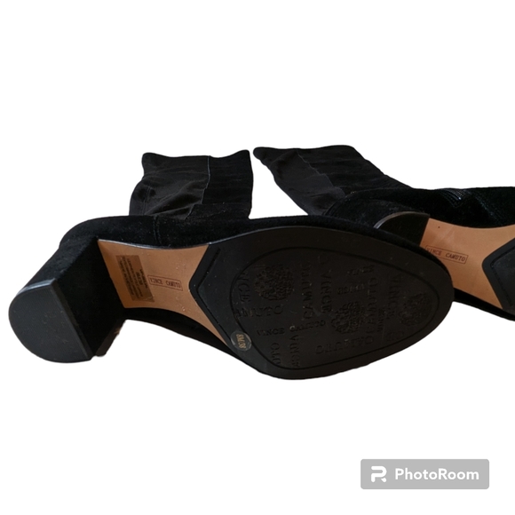 Vince Camuto OTK Boots Women's Size 8 Black Selial Suede Tall Dressy Heels - Picture 7 of 11